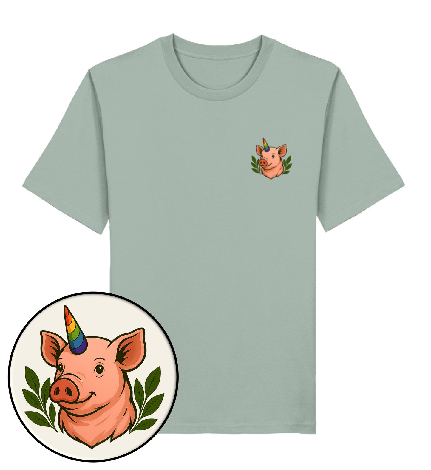 Aloe Classic T-Shirt– Pig Queercorn - Vegayn