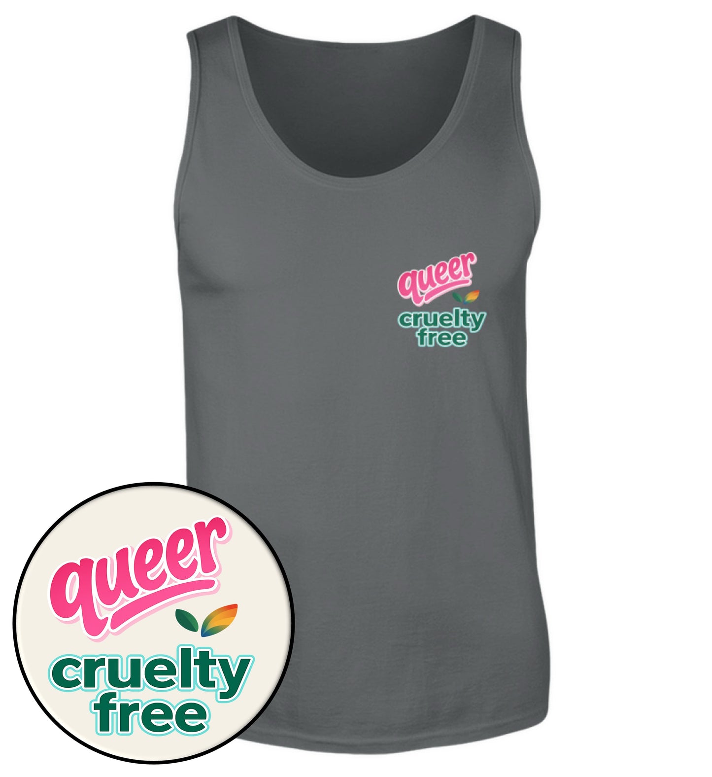 Anthracite Tank Top – Queer & cruelty-free - Vegayn