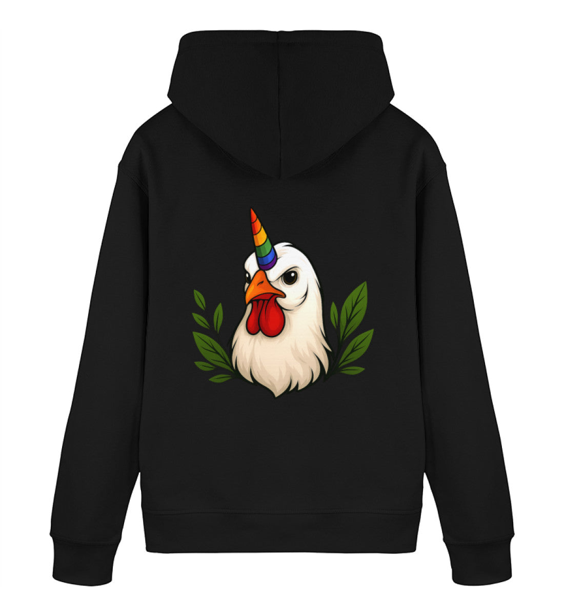Black Hoodie – Chicken Queercorn - Vegayn