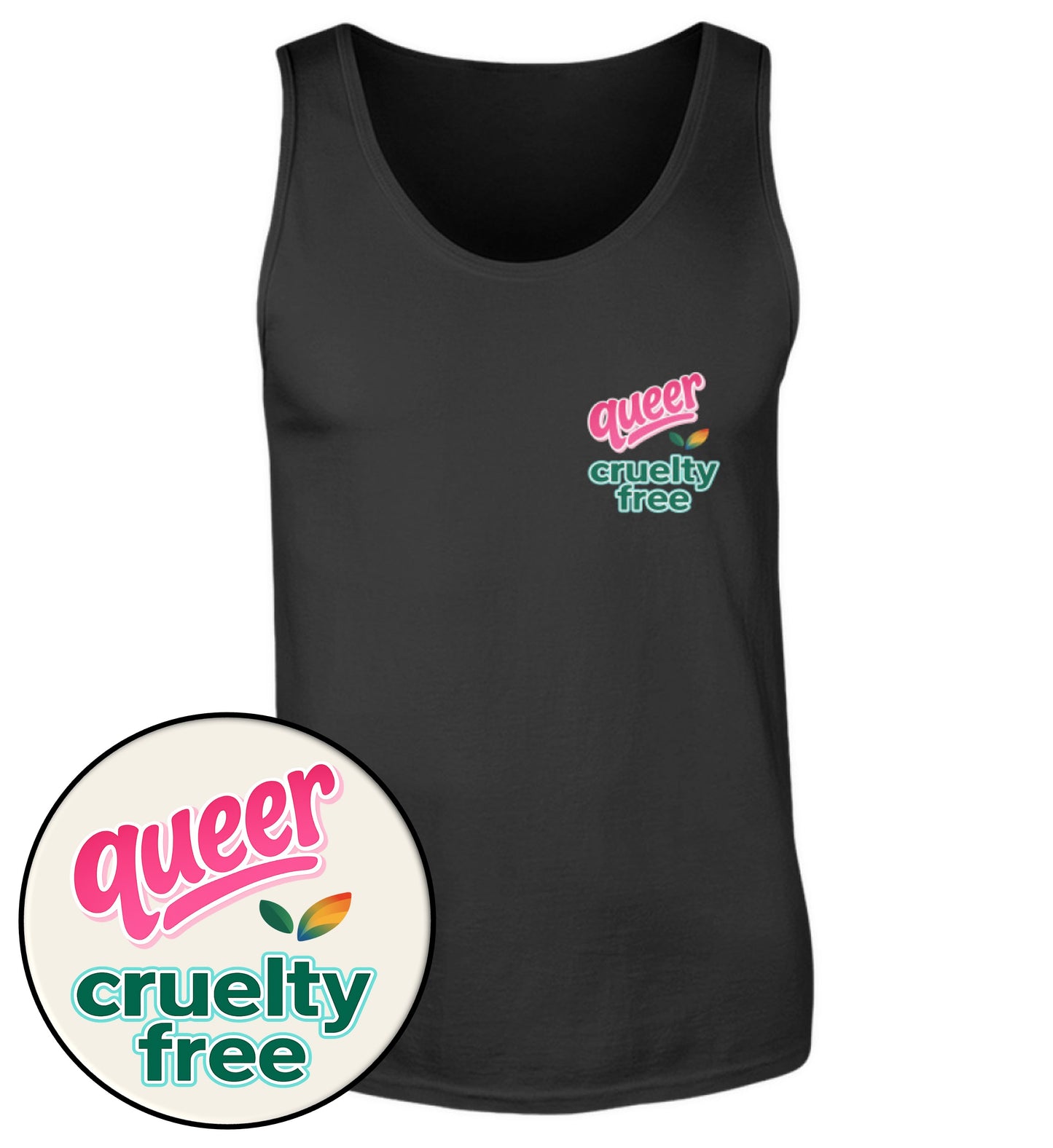 Black Tank Top – Queer & cruelty-free - Vegayn
