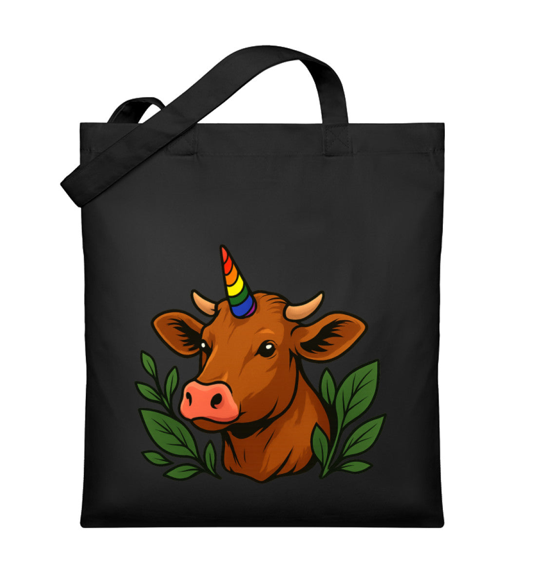 Black Tote Bag – Cow Queercorn - Vegayn