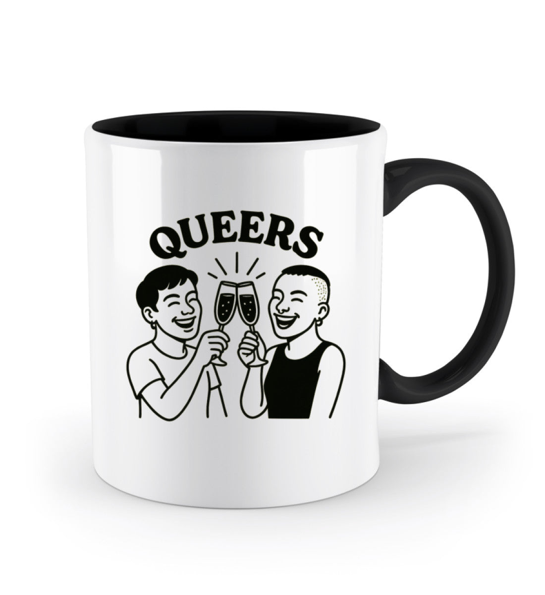 Black Two-coloured Mug – Queers - Vegayn