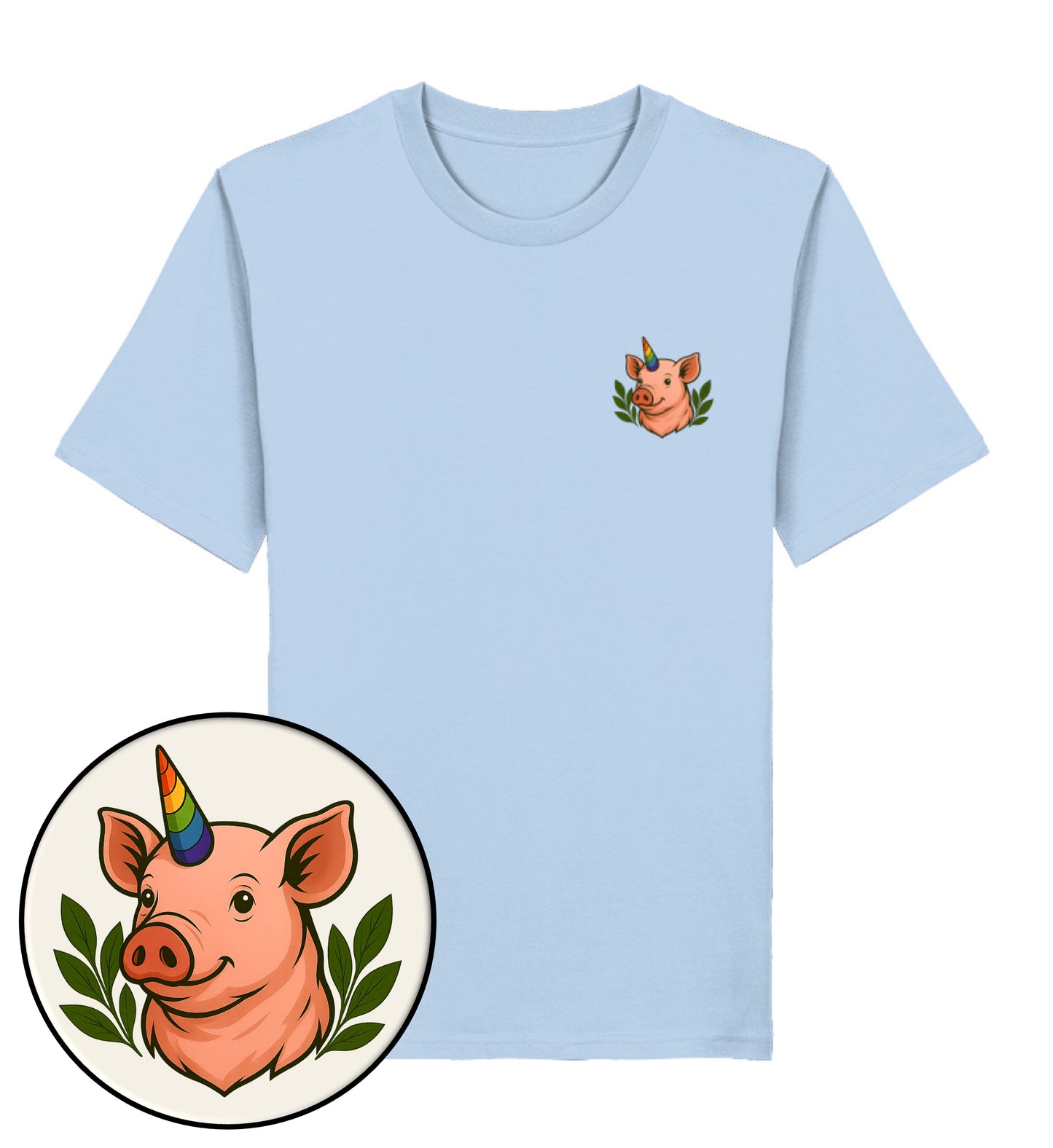 Blue Soul Classic T-Shirt– Pig Queercorn - Vegayn