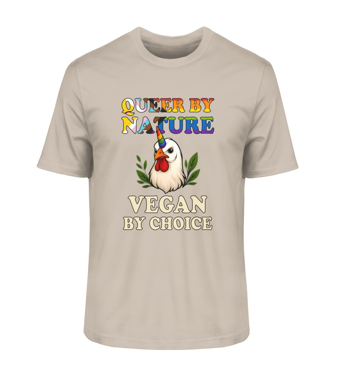Desert Dust Classic T-Shirt Chicken Unicorn – Queer by nature, Vegan by choice - Vegayn