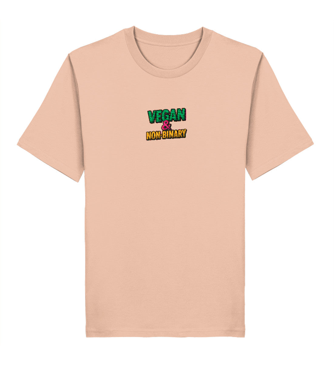 Fraiche Peche Classic T-Shirt Embroidery – Vegan & Non-Binary - Vegayn