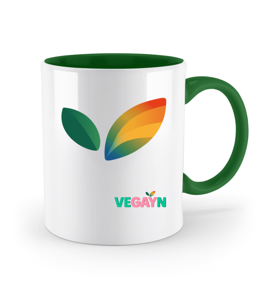 Go Green 2 Two-coloured Mug – Vegayn Leaf