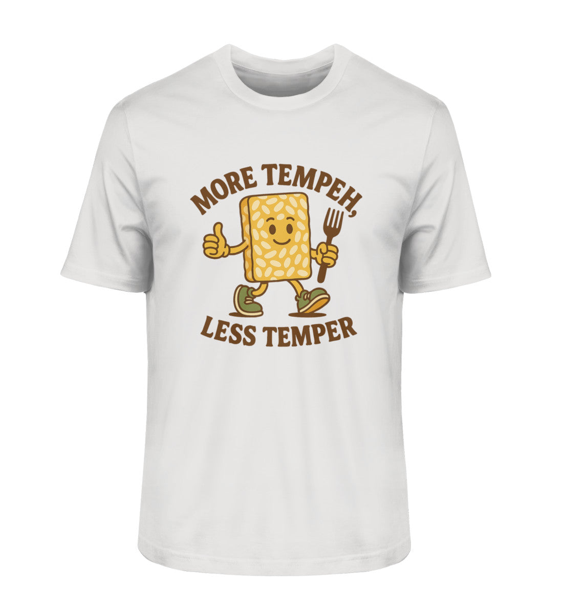 Heather Grey Classic T-Shirt – More tempeh, less temper - Vegayn