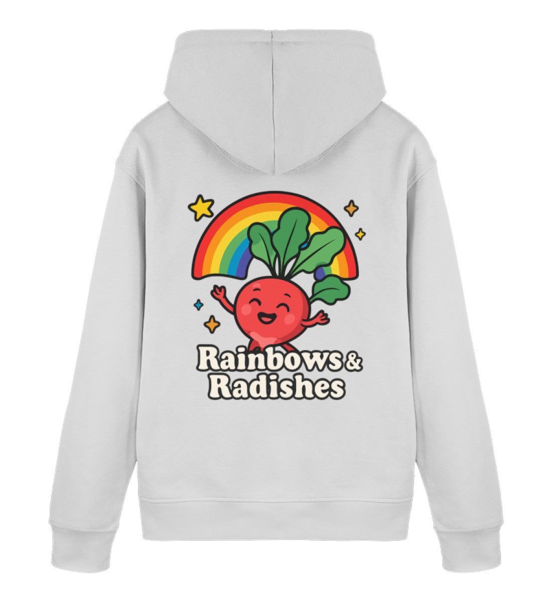 Heather Grey Hoodie – Rainbows & Radishes - Vegayn