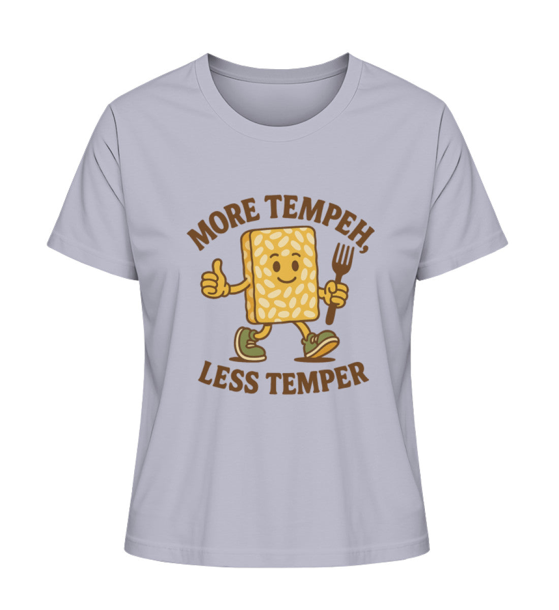 Lavender Short-Fit T-Shirt – More tempeh, less temper - Vegayn