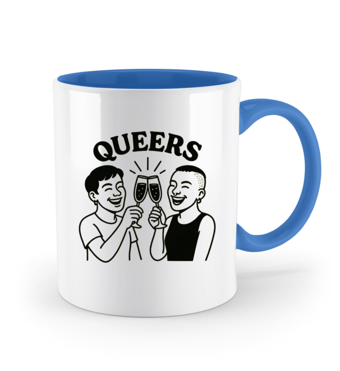 Royal Blue Two-coloured Mug – Queers - Vegayn