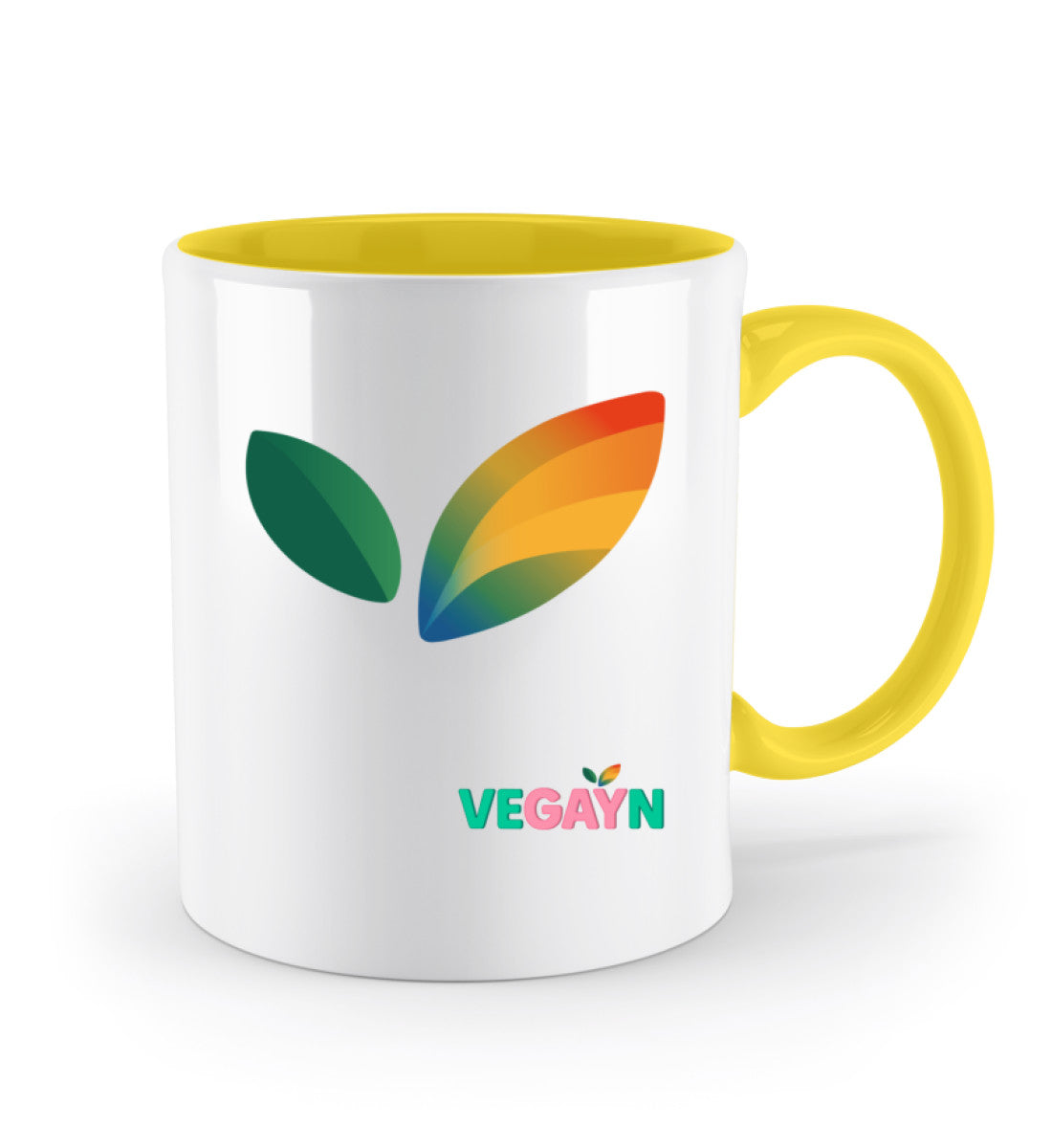 Spectra Yellow 2 Two-coloured Mug – Vegayn Leaf