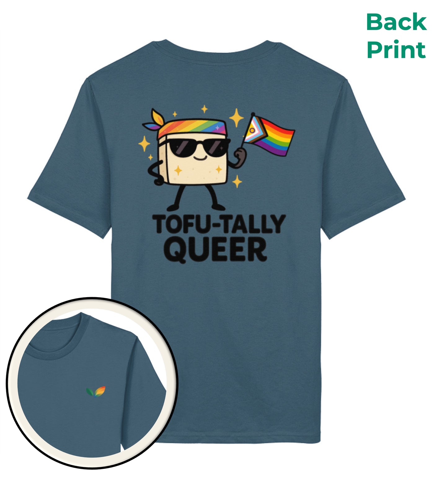 Stargazer Classic T-Shirt – Tofu-tally queer with bandana - Vegayn