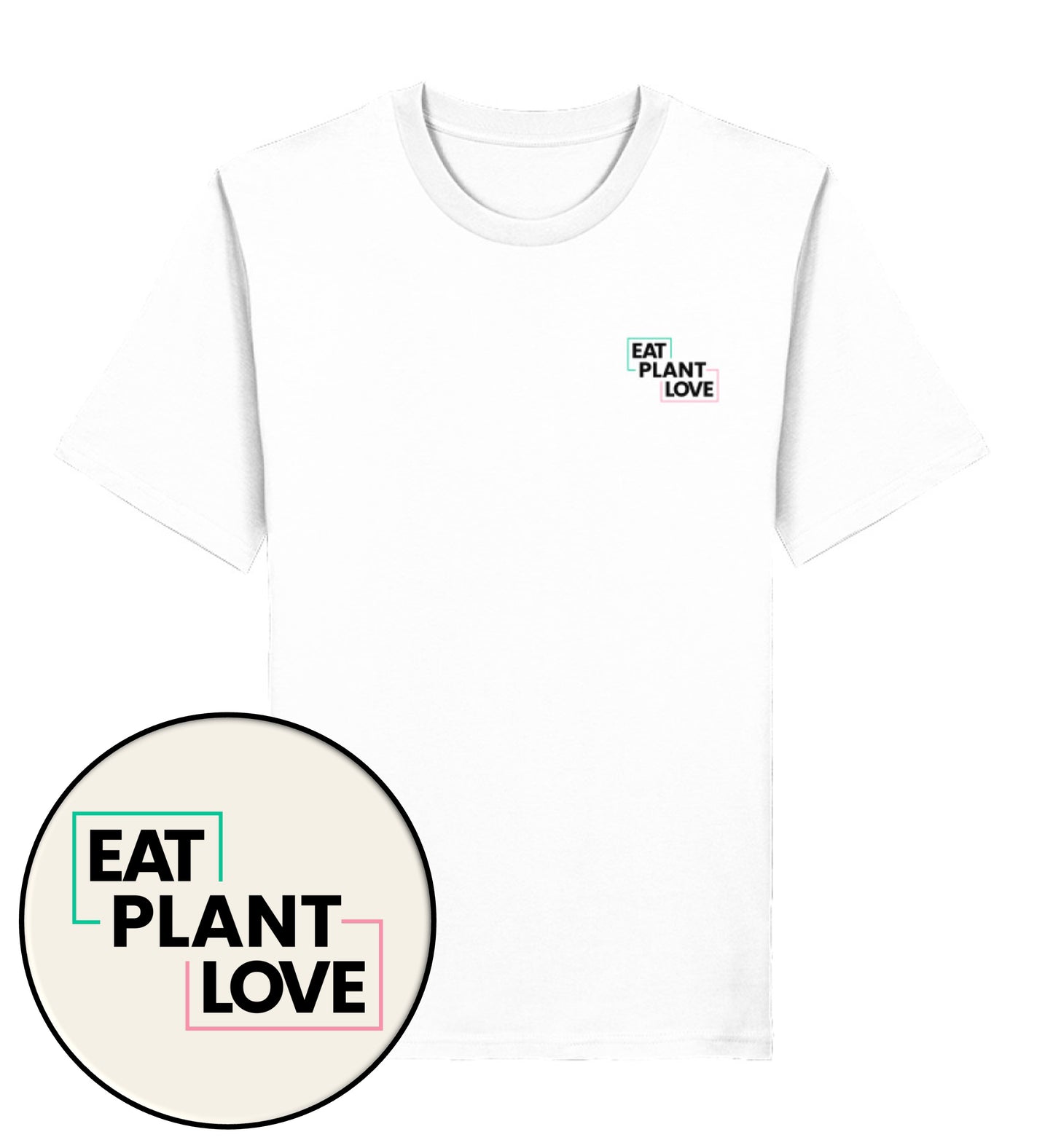 White Classic T-Shirt– Eat plant. Plant love - Vegayn