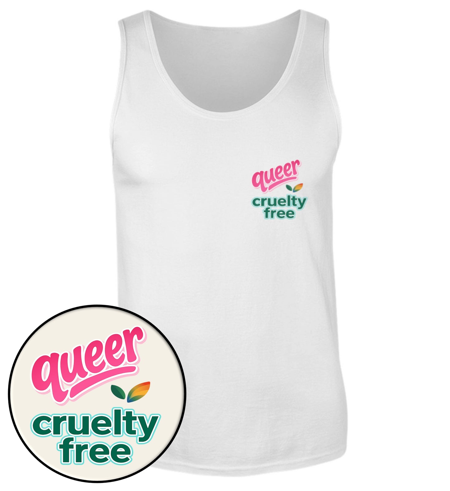 White Tank Top – Queer & cruelty-free - Vegayn