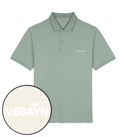 Aloe Polo Shirt Embroidery – Vegayn White - Vegayn