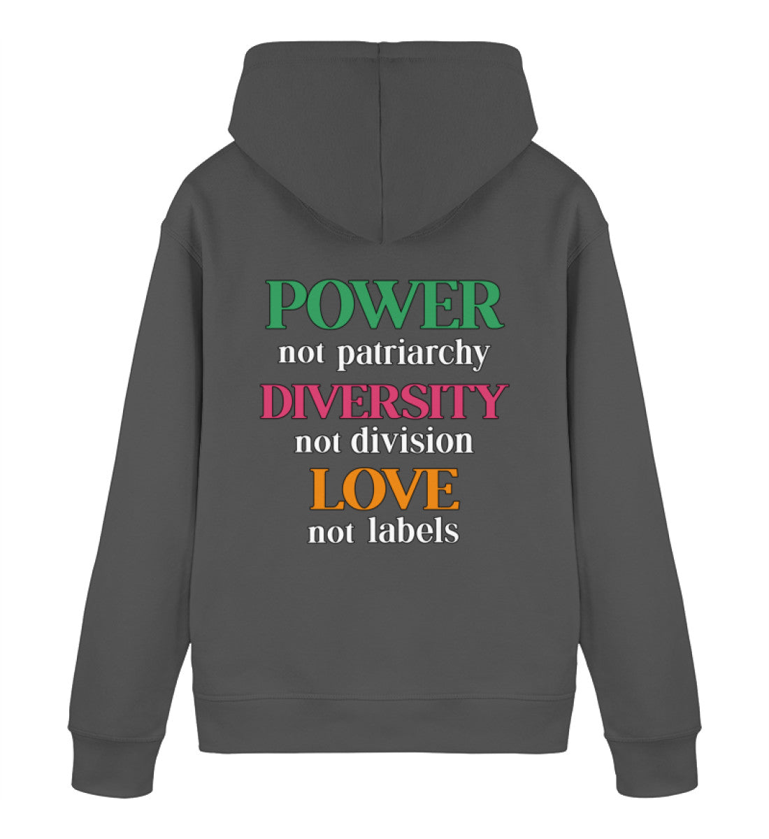 Anthracite Hoodie – Power, not patriarchy... - Vegayn