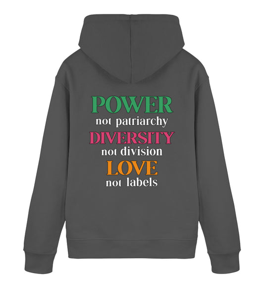 Anthracite Hoodie – Power, not patriarchy... - Vegayn
