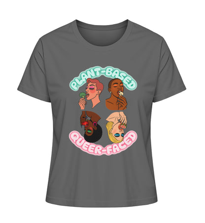 Anthracite Short-Fit T-Shirt – Plant-based, Queer-faced - Vegayn