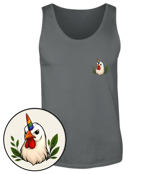 Anthracite Tank Top – Chicken Queercorn - Vegayn