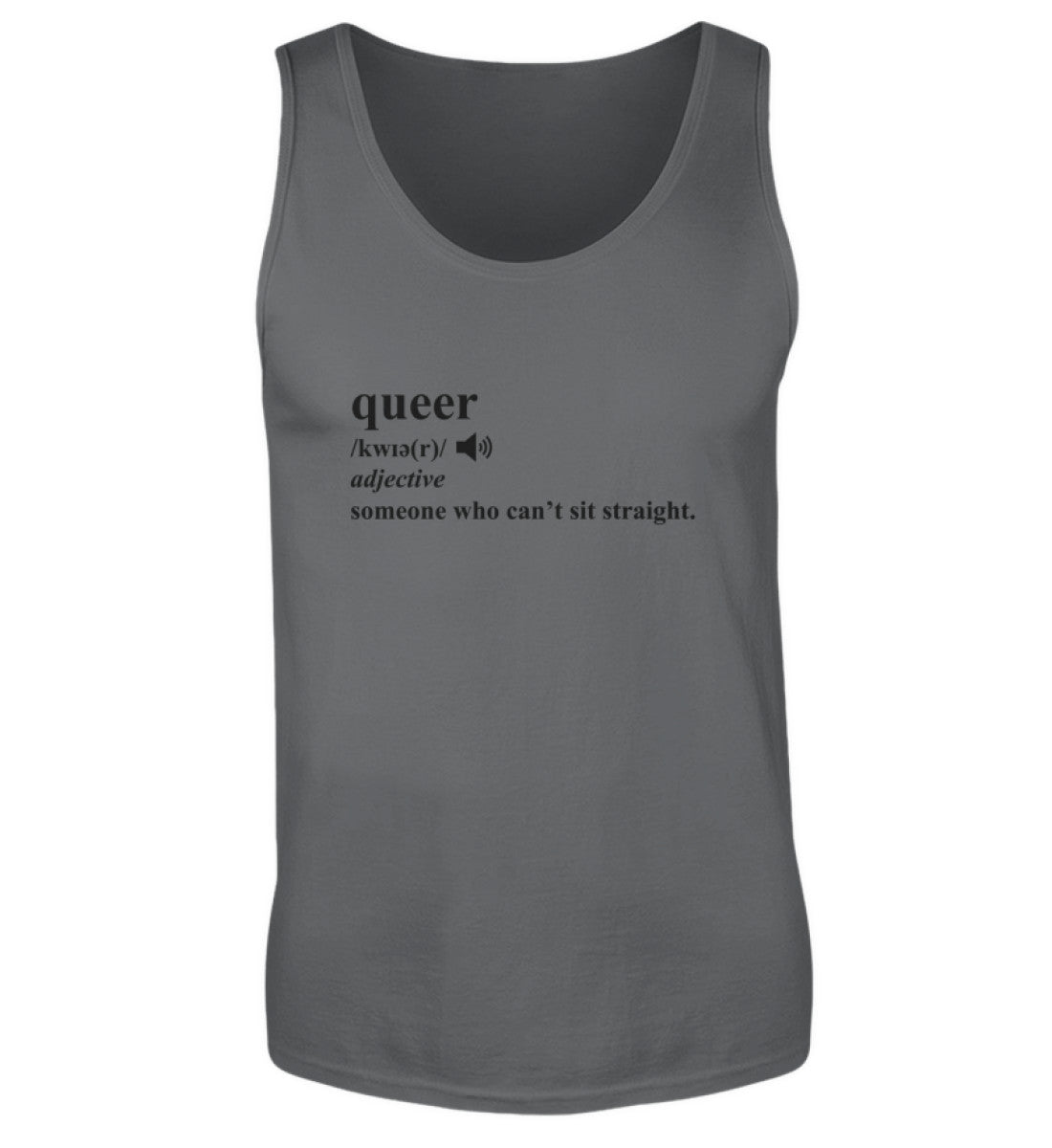 Anthracite Tank Top – Dictionary Queer - Vegayn