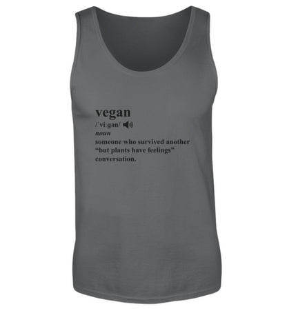 Anthracite Tank Top – Dictionary Vegan - Vegayn