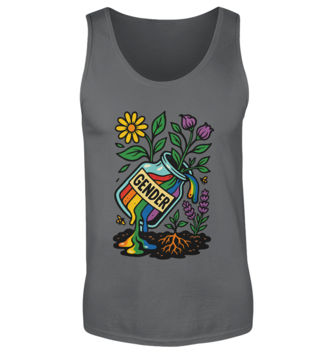 Anthracite Tank Top – Gender - Vegayn