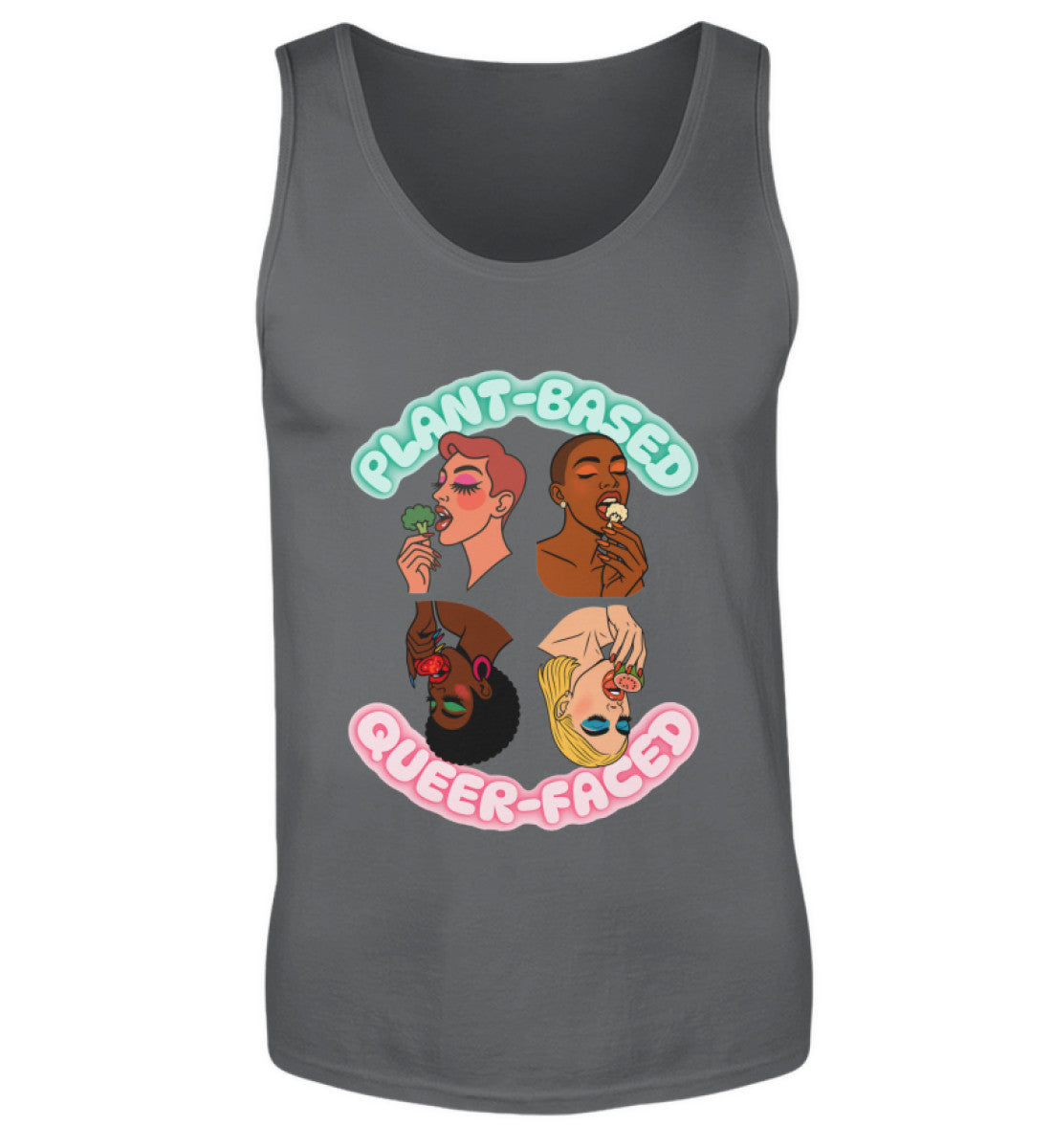 Anthracite Tank Top – Plant-based, Queer-faced - Vegayn
