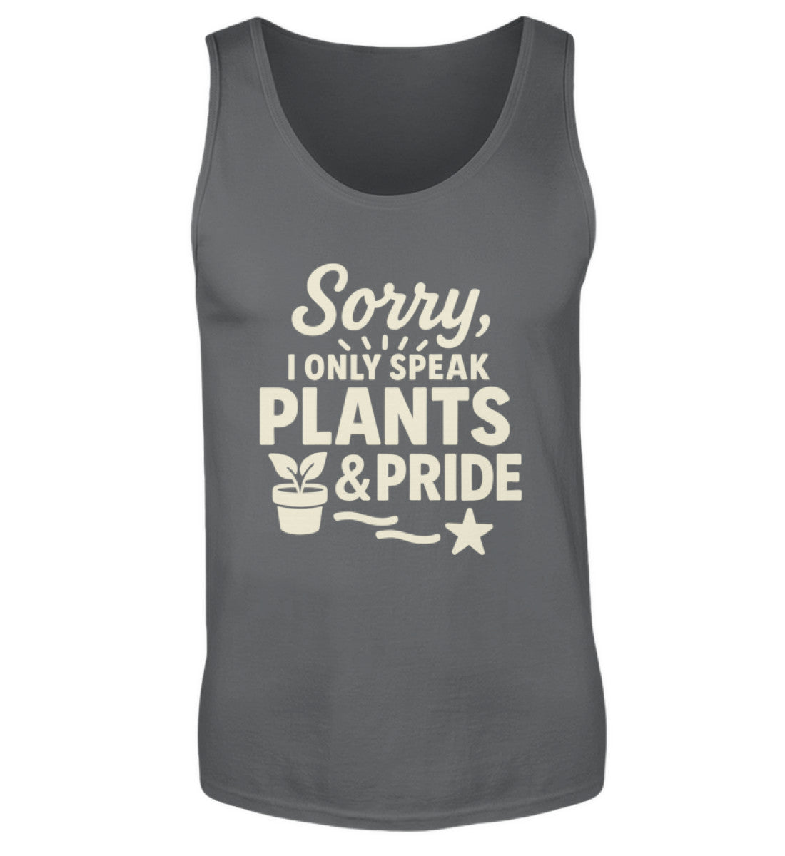 Anthracite Tank Top – Sorry, I only speak Plants & Pride - Vegayn