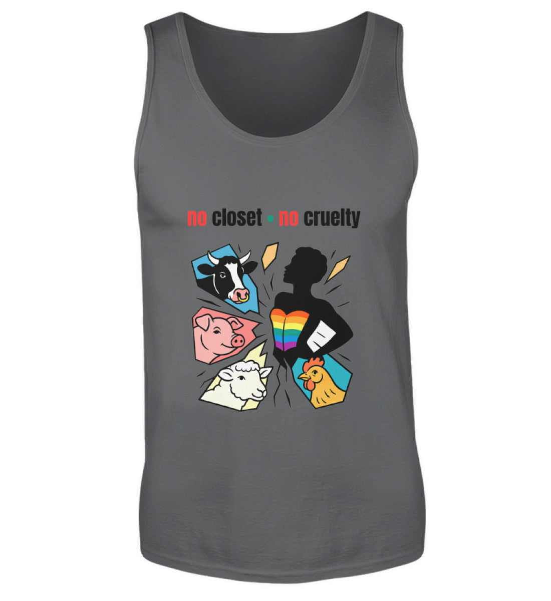 Anthracite Tank Top – no closet • no cruelty - Vegayn