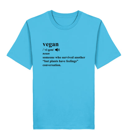 Aqua Blue Classic T-Shirt – Dictionary Vegan - Vegayn