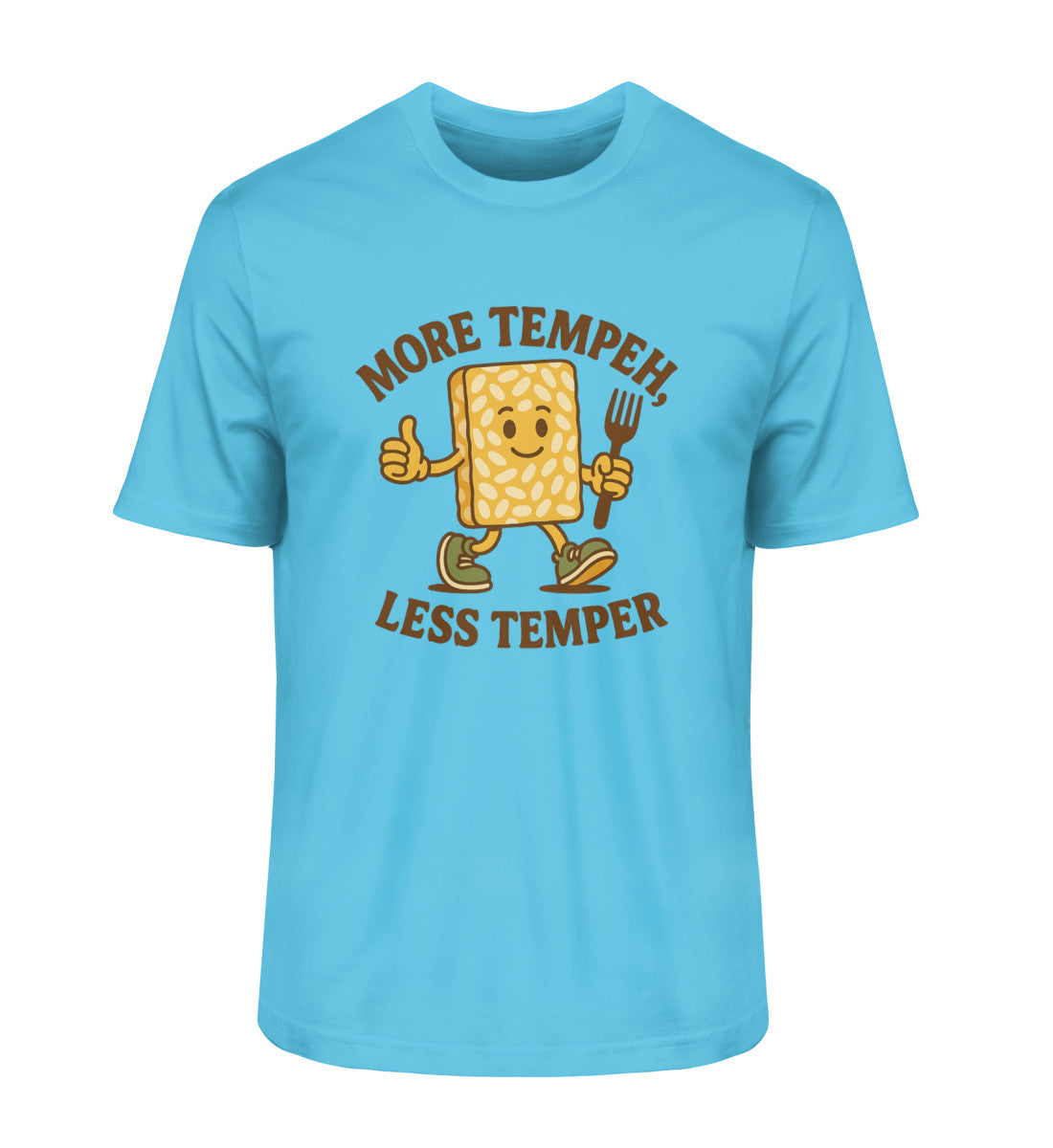 Aqua Blue Classic T-Shirt – More tempeh, less temper - Vegayn