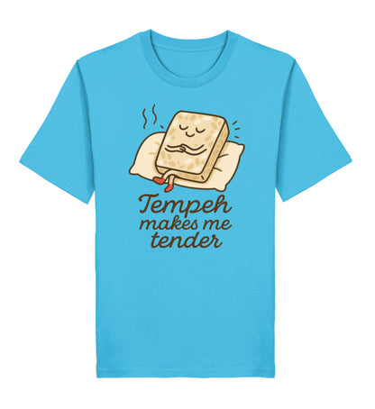Aqua Blue Classic T-Shirt – Tempeh makes me tender - Vegayn