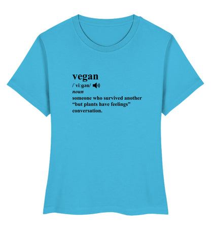 Aqua Blue Short-Fit T-Shirt – Dictionary Vegan - Vegayn