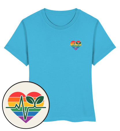 Aqua Blue Short-Fit T-Shirt – Queer-Vegan ECG - Vegayn