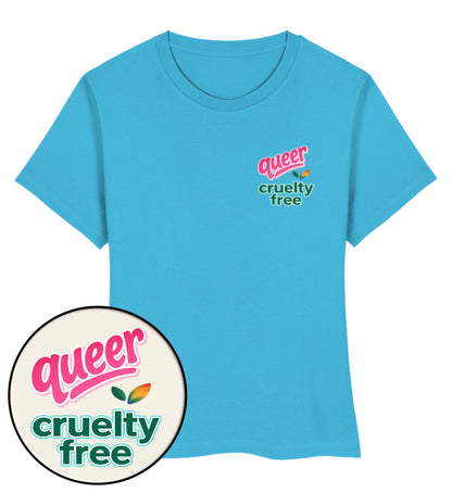 Aqua Blue Short-Fit T-Shirt – Queer & cruelty-free - Vegayn