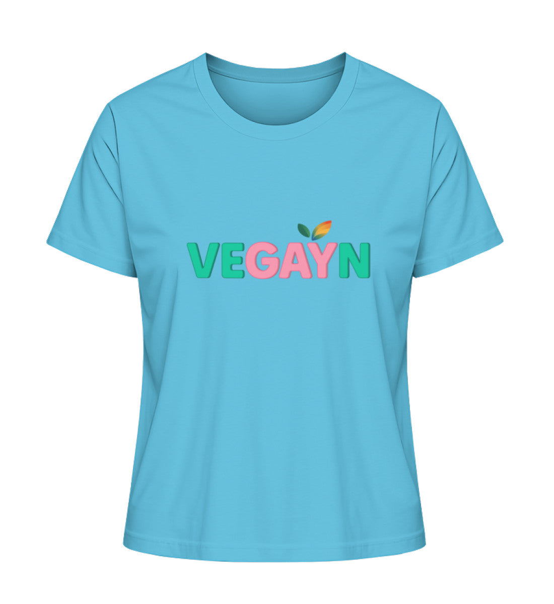 Aqua Blue Short-Fit T-Shirt – Vegayn