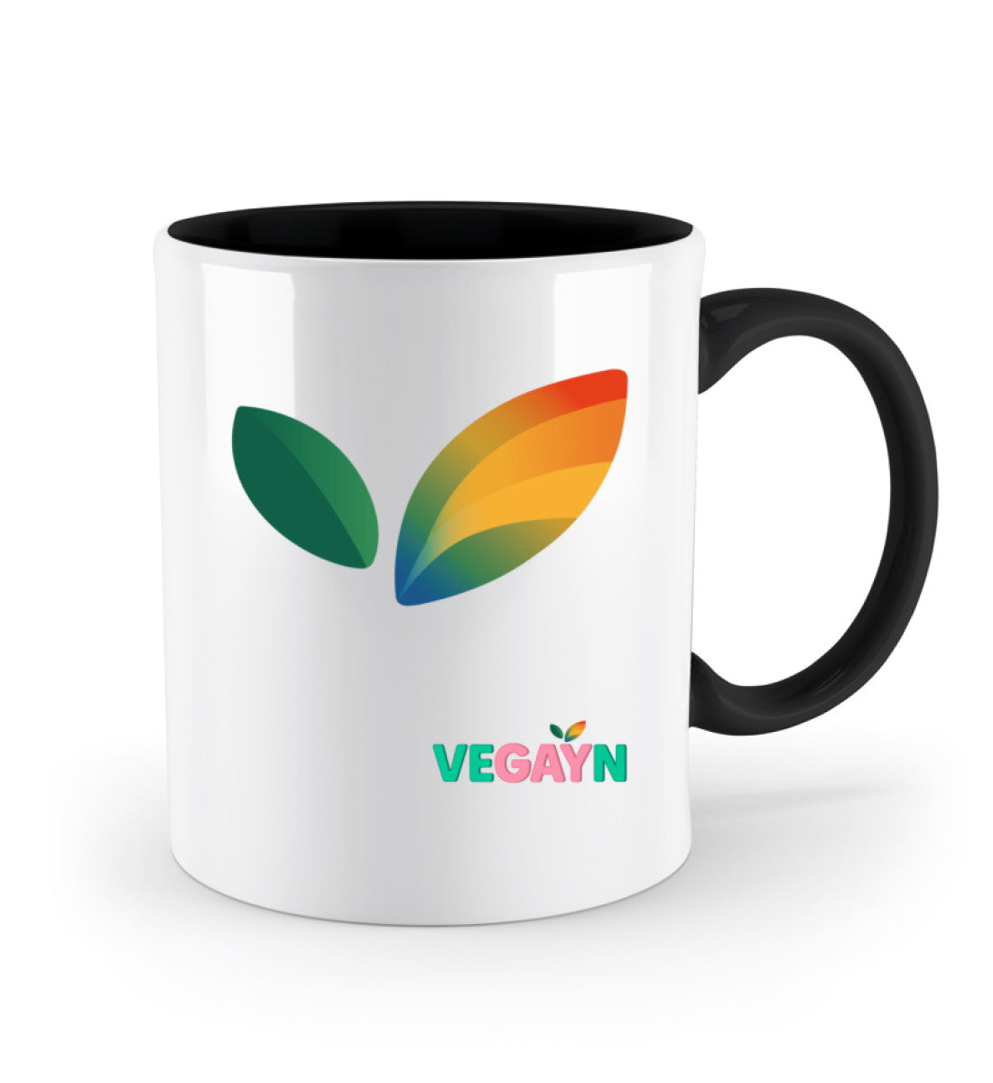 Black 2 Two-coloured Mug – Vegayn Leaf