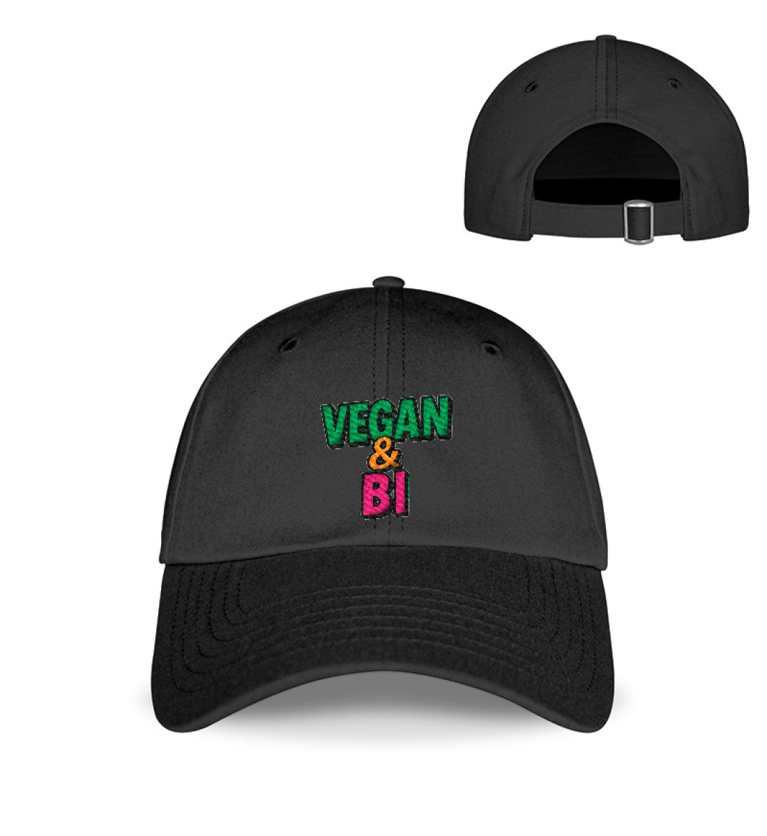 Black Cap Embroidery – Vegan & Bi - Vegayn