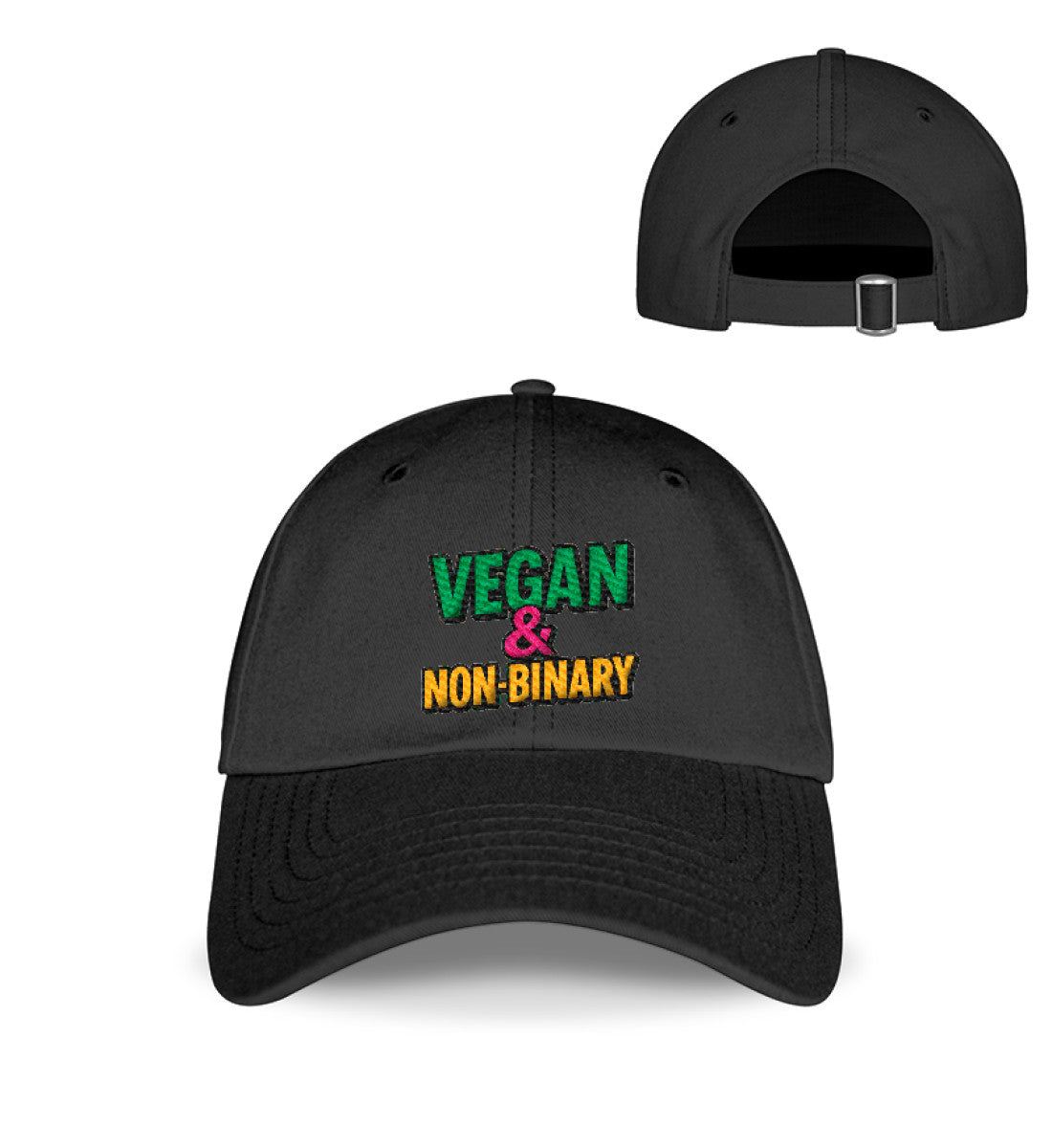 Black Cap Embroidery – Vegan & Non-Binary - Vegayn