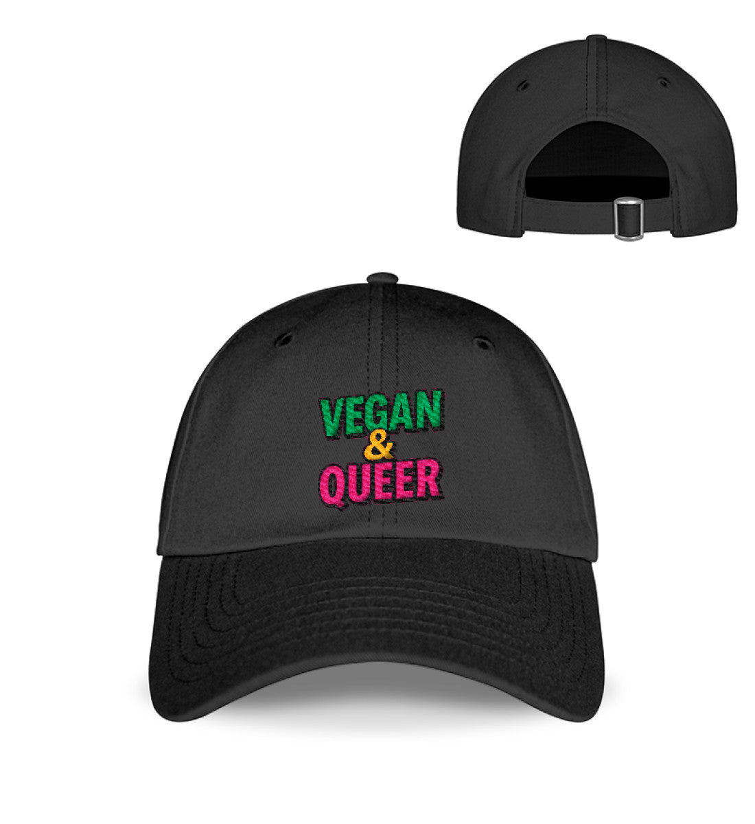 Black Cap Embroidery – Vegan & Queer - Vegayn