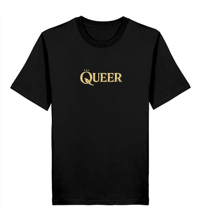 Black Classic T-Shirt Embroidery – Queer - Vegayn