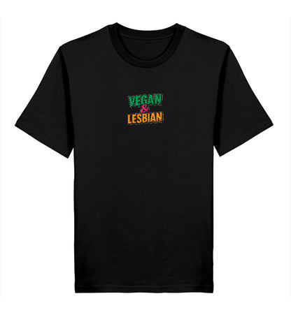 Black Classic T-Shirt Embroidery – Vegan & Lesbian - Vegayn