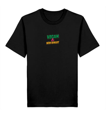 Black Classic T-Shirt Embroidery – Vegan & Non-Binary - Vegayn