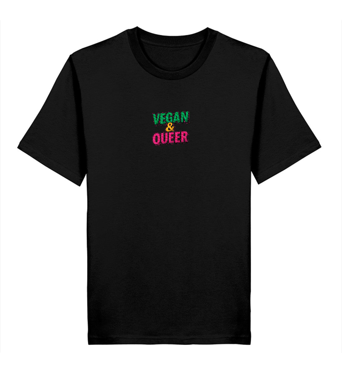 Black Classic T-Shirt Embroidery – Vegan & Queer - Vegayn