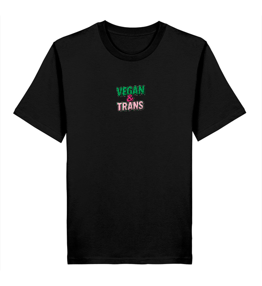 Black Classic T-Shirt Embroidery – Vegan & Trans - Vegayn