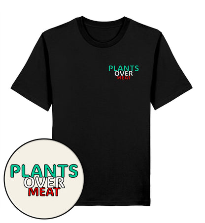 Black Classic T-Shirt – Plants over meat - Vegayn
