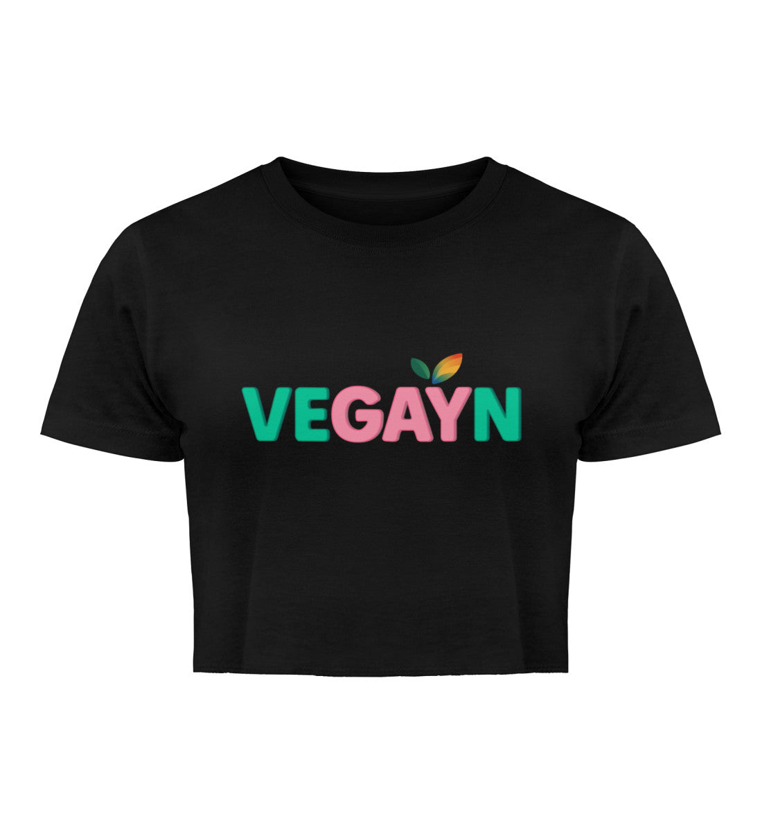 Black Cropped T-Shirt – Vegayn
