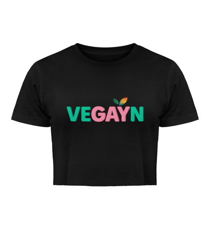 Black Cropped T-Shirt – Vegayn