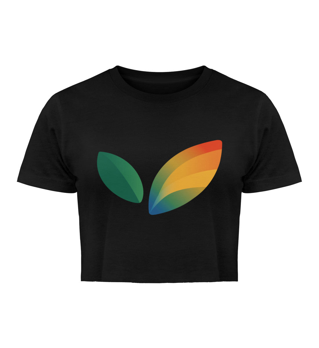 Black Cropped T-Shirt – Vegayn Leaf