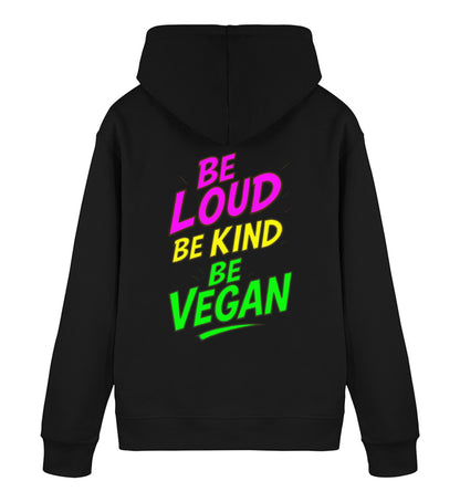 Black Hoodie – Be loud, be kind, be vegan - Vegayn